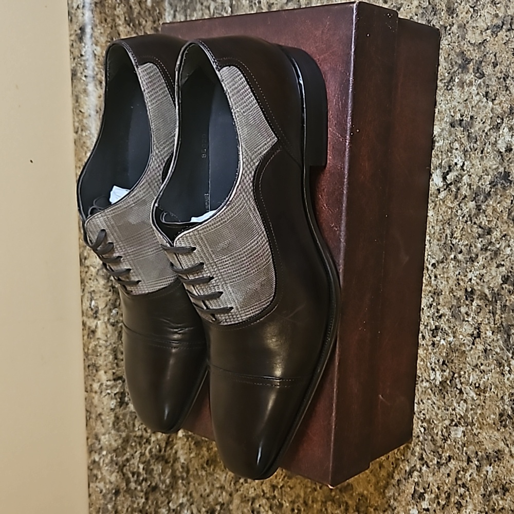 New Men Size 10.5 Mezlan Brown and Tan Shoes - Picture 4 of 6